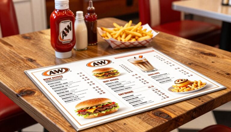 A&W Menu With Prices