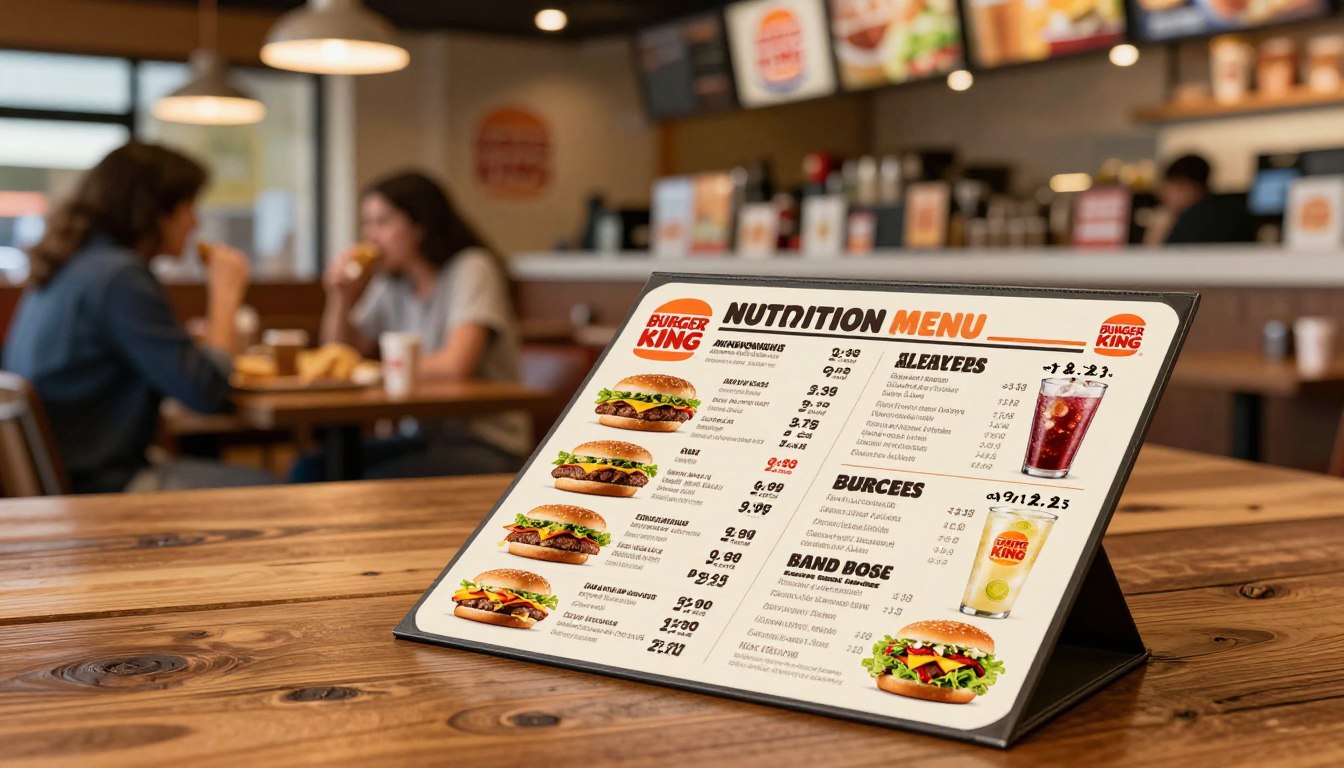 Burger King Nutrition Menu