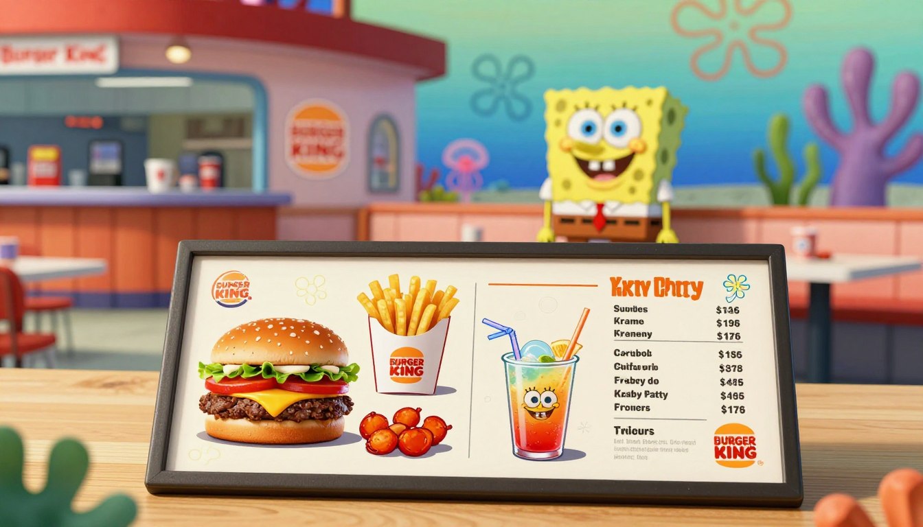 Burger King Spongebob Menu