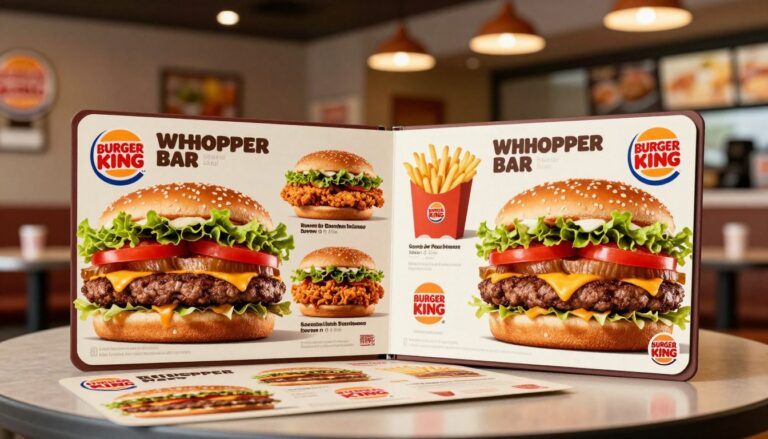 Burger King Whopper Bar Menu